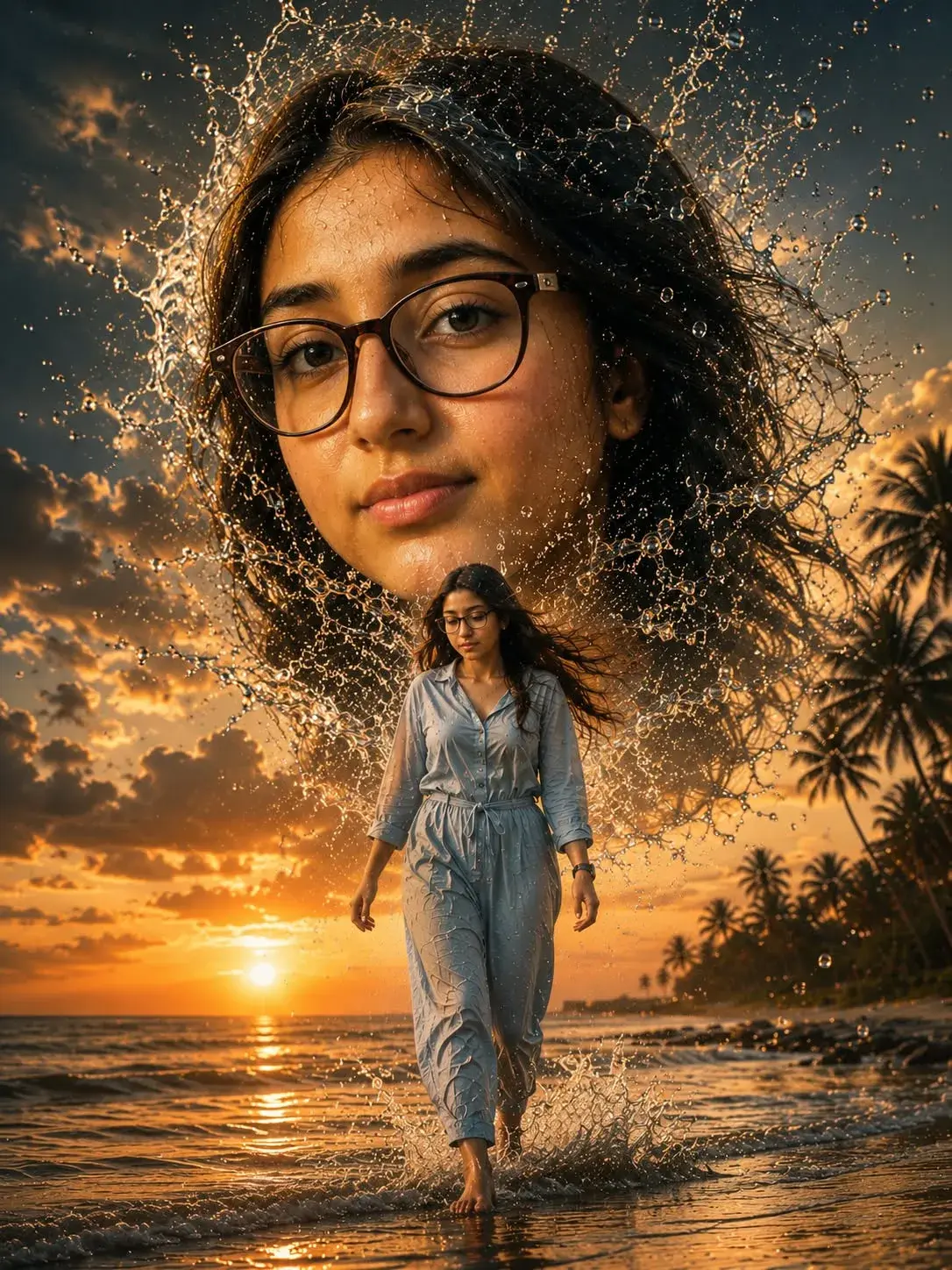 Surreal Sunset Water Portrait
