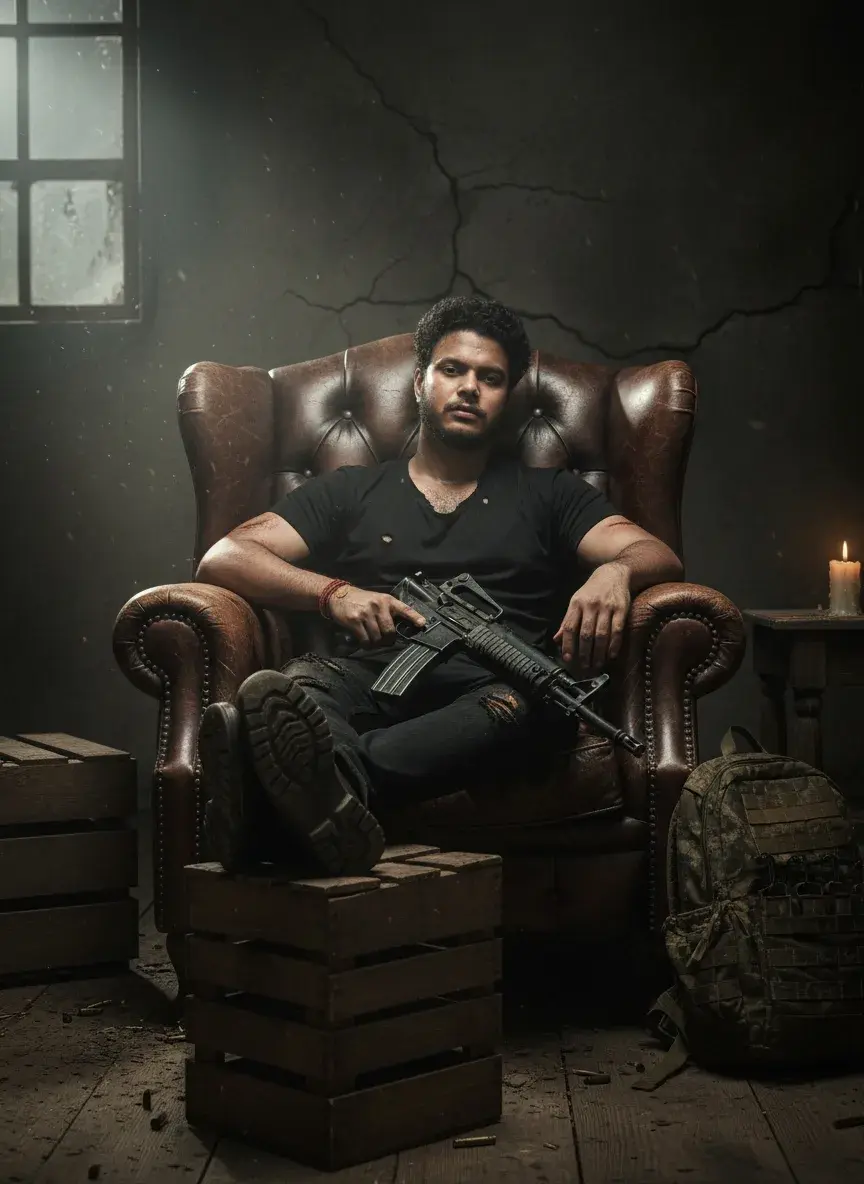 Tactical Shadow – Armed Vigilance In Abandoned Hideout