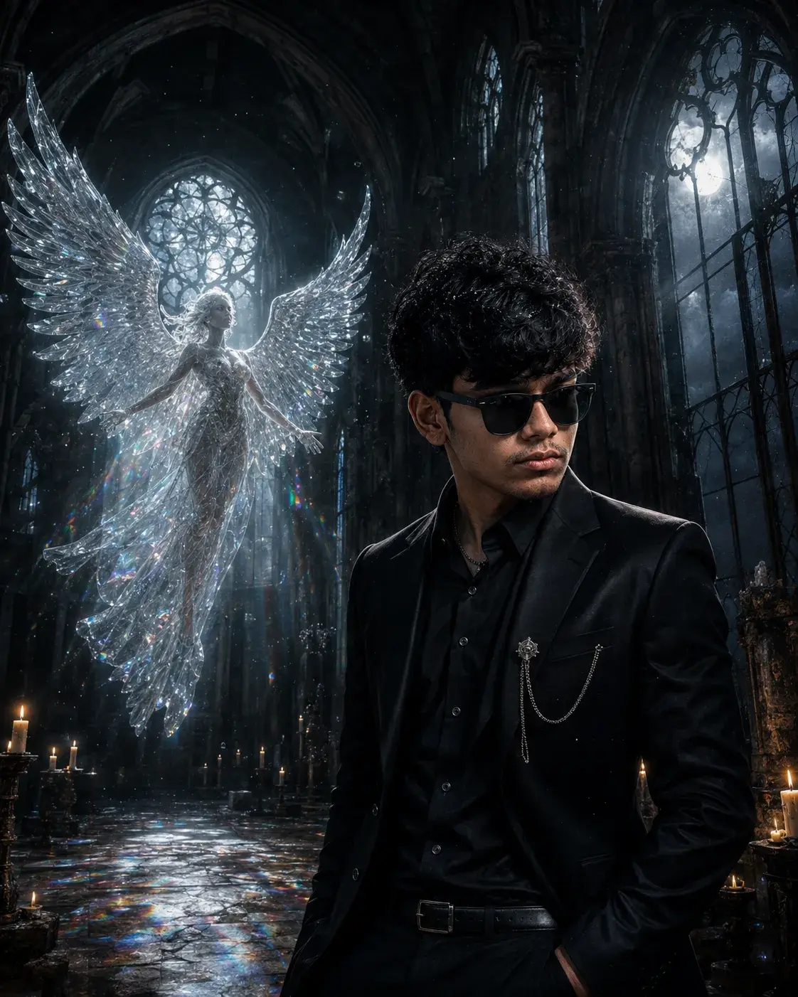 “The Crystal Angel | Where Reality Meets The Divine ✨”