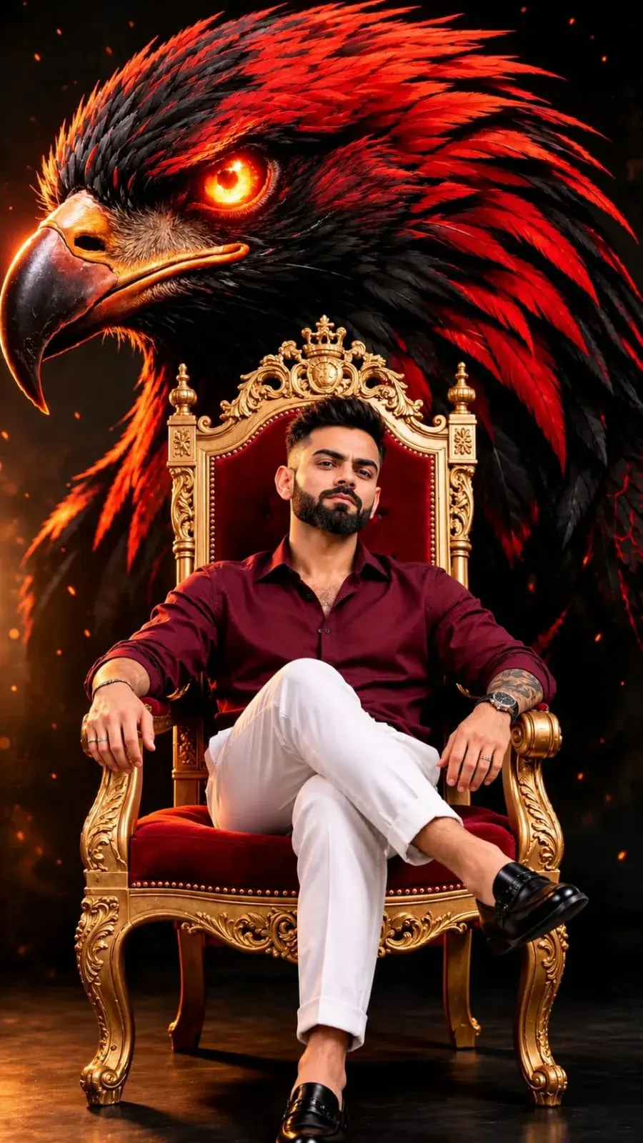 The Eagle King – Royal Virat Kohli Portrait 🔥