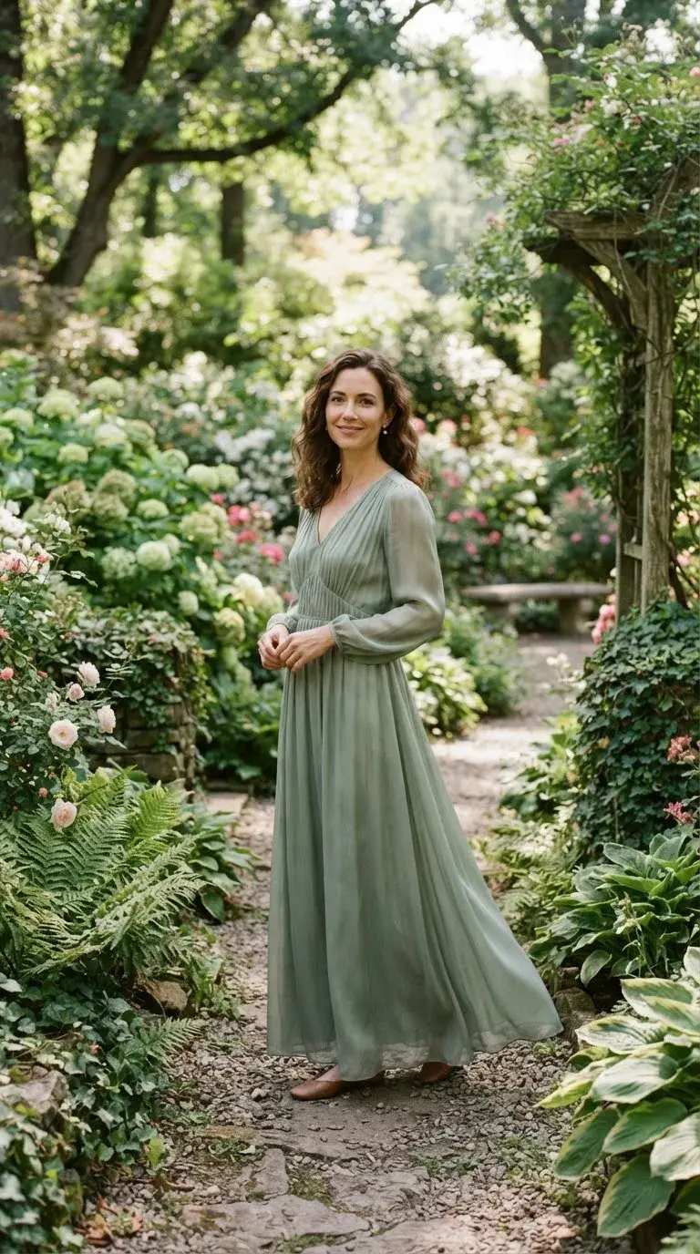 Timeless Elegance – Cinematic Botanical Garden Portrait
