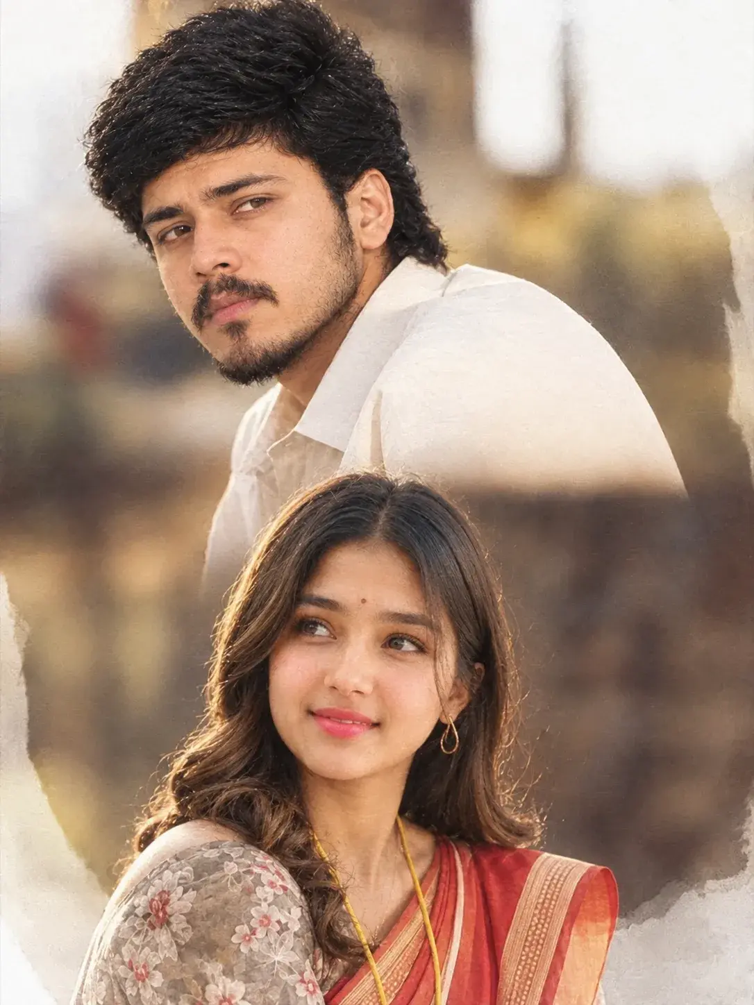 Timeless Indian Romance – A Vintage Couple Portrait