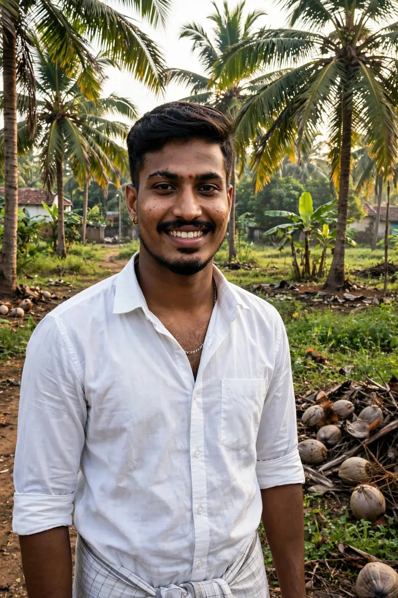 Tumkur Village Boy - Coconut Farm Natural Look`