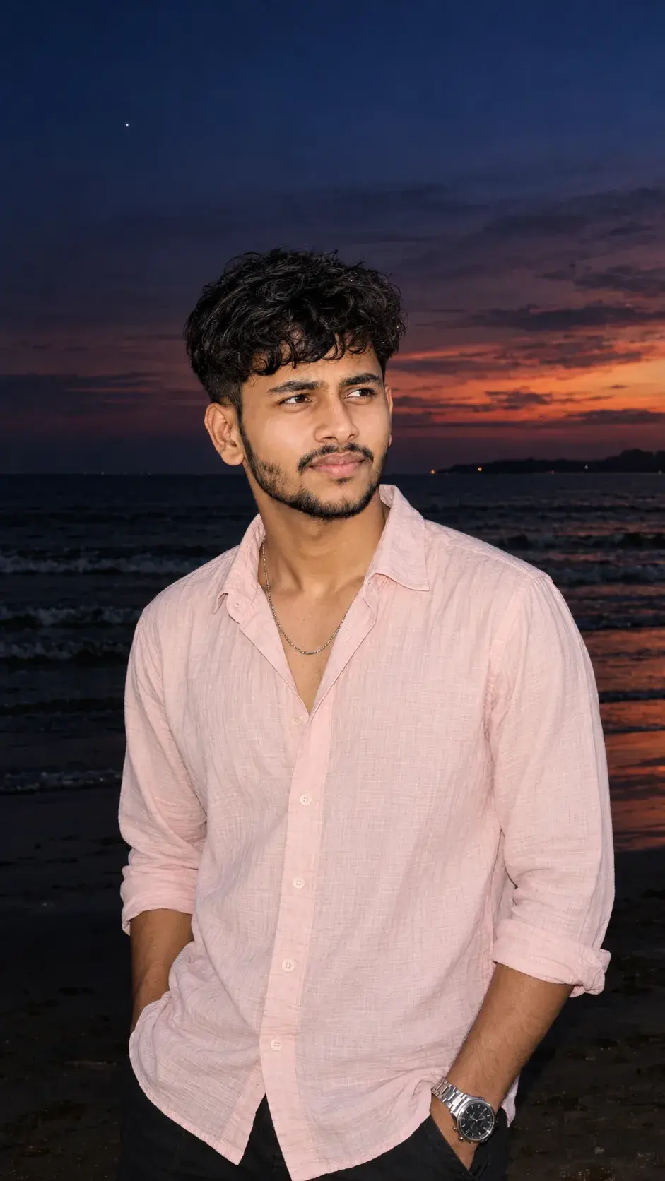 🌅 Twilight Beach Portrait