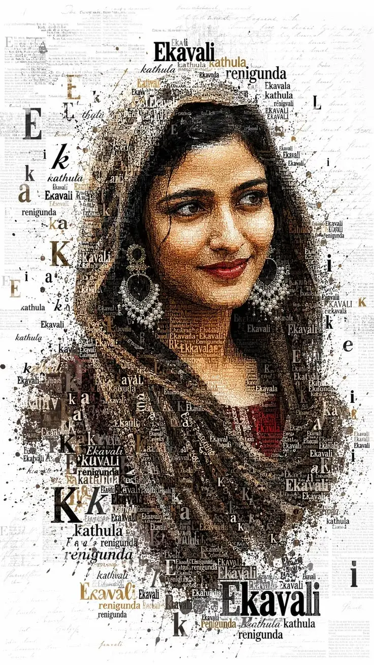 Typography Portrait – Artistic Word Cloud Effect