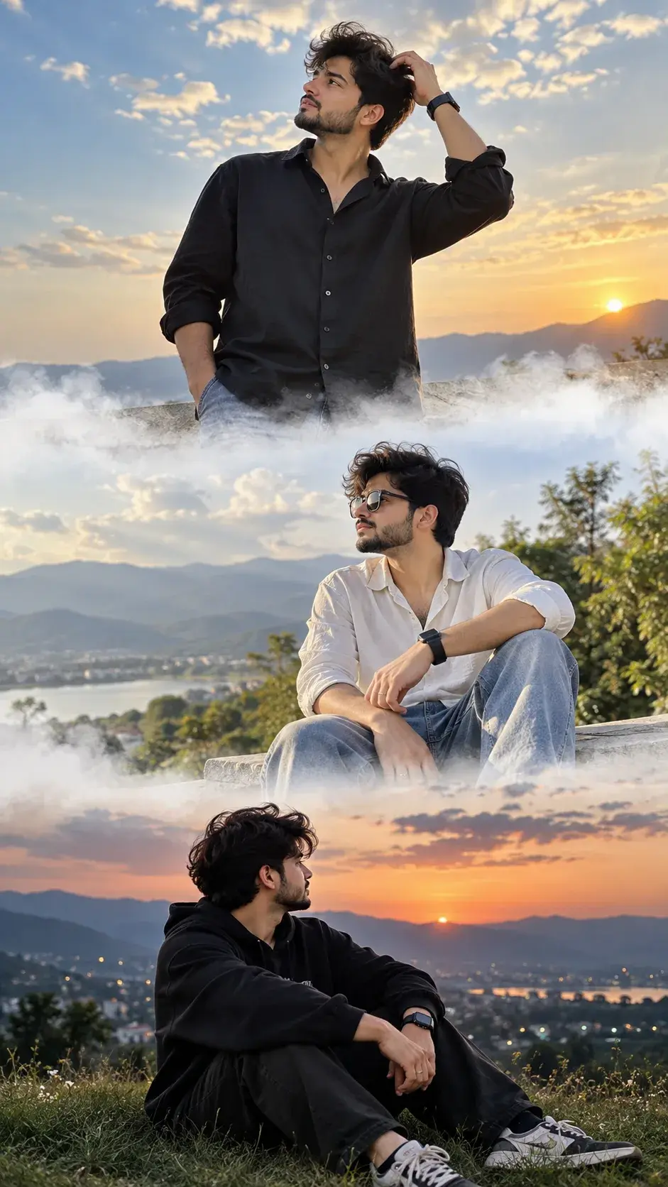 Ultra Realistic 3 Panel Portrait