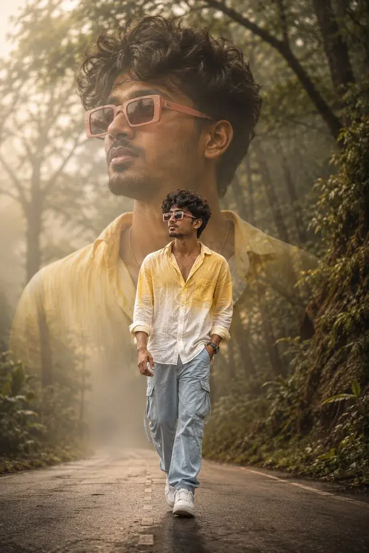 📸 Ultra-Realistic 4K Cinematic Double-Exposure Portrait Prompt