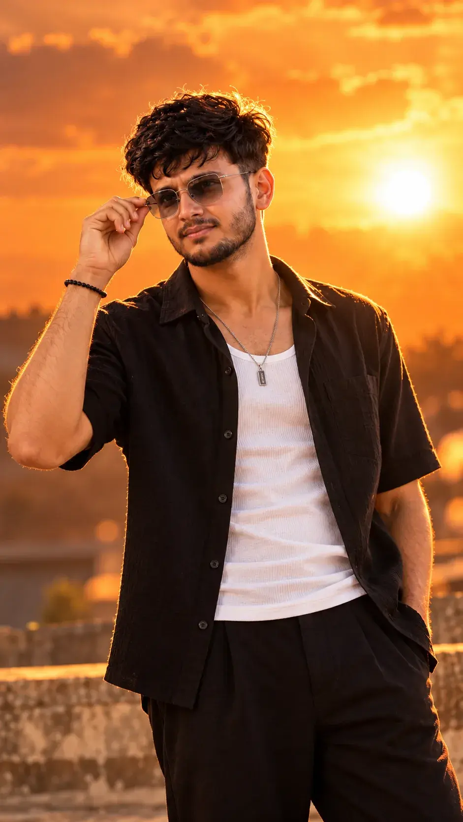 📸 Ultra-Realistic 4K Cinematic Orange-Golden-Hour Portrait Prompt For Boys