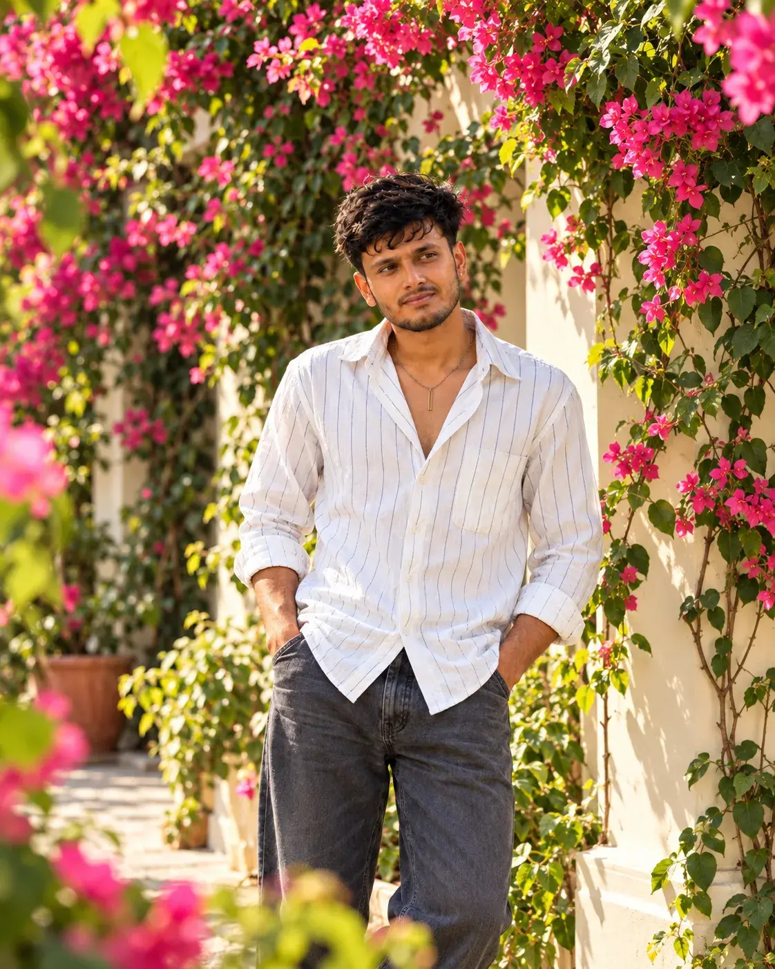 📸 Ultra-Realistic Cinematic Floral Garden Portrait Prompt