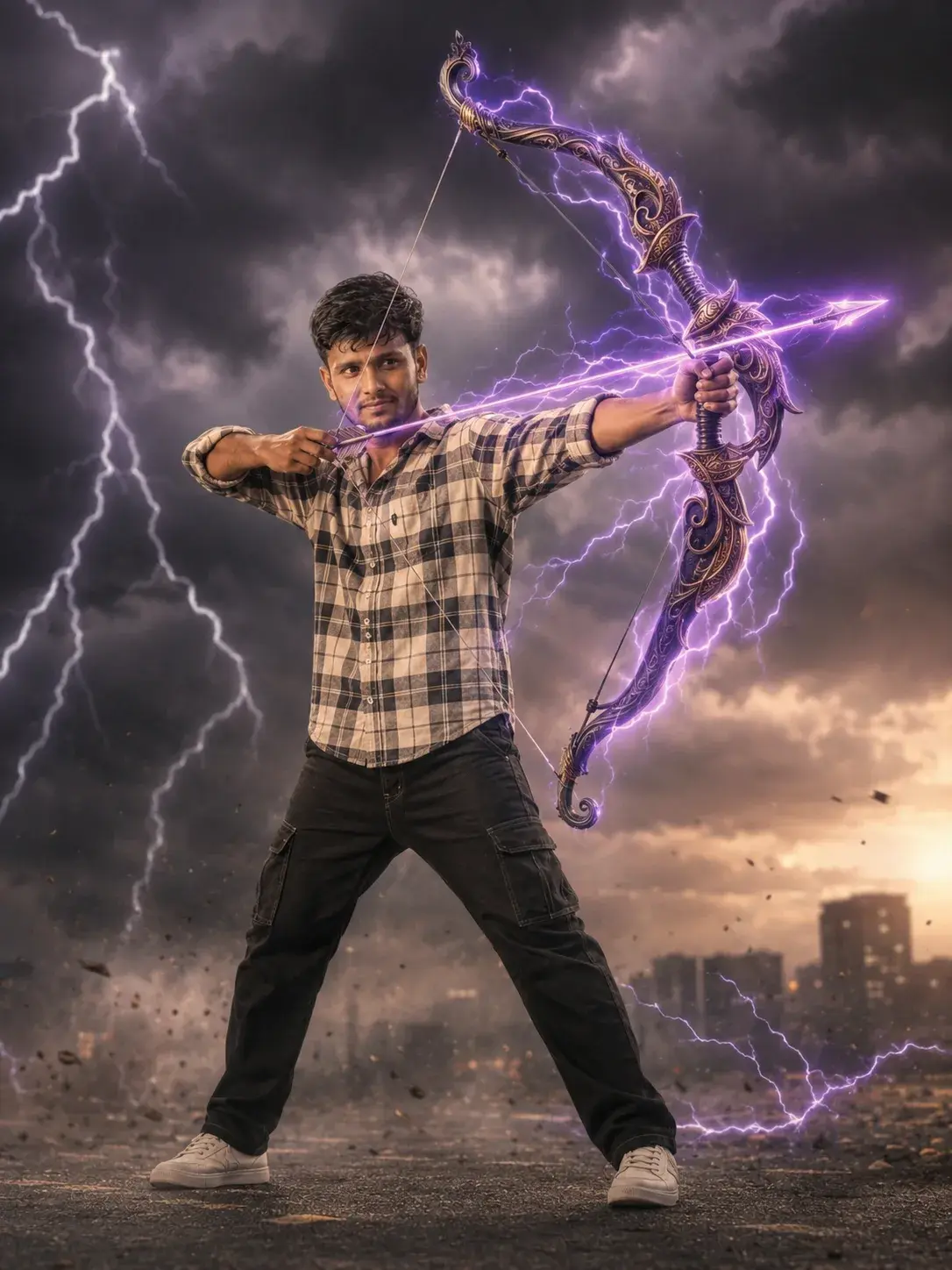 ⚡ Ultra-Realistic Cinematic Lightning Archer Prompt