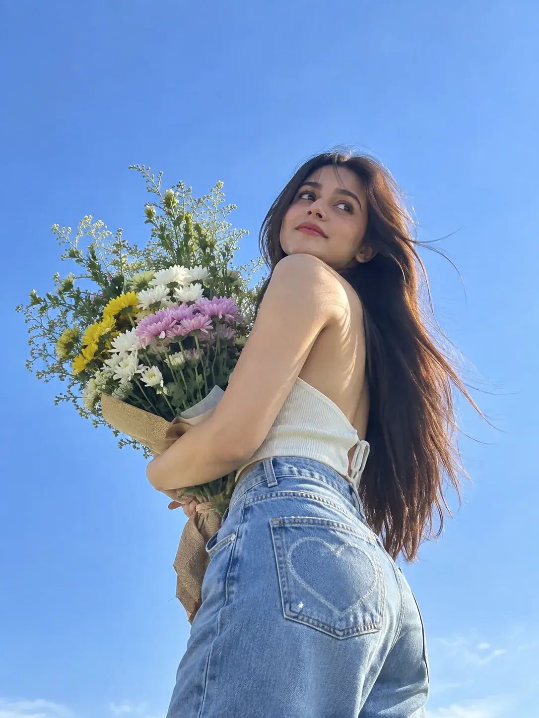 Ultra Realistic Cinematic Low Angle Portrait Of A Young Girl