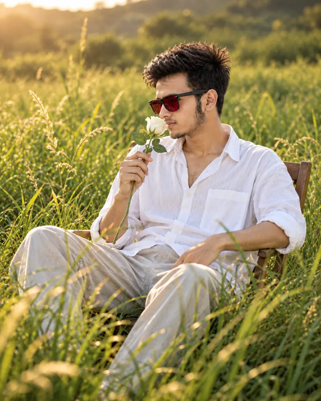 Ultra-Realistic Cinematic Meadow Portrait — Prompt