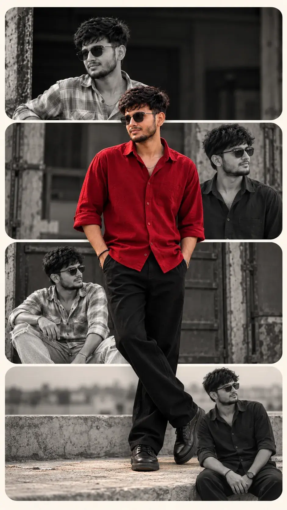 📸 Ultra-Realistic Cinematic Multi-Panel Fashion Portrait Prompt