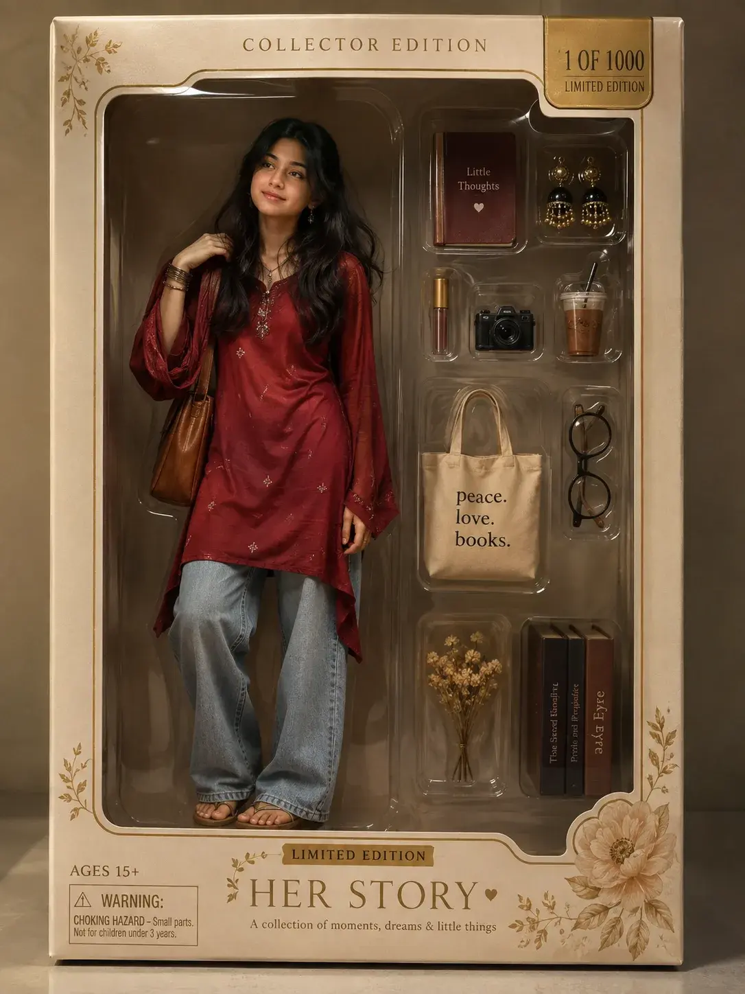 Ultra Realistic Doll Box Effect Of A Girl