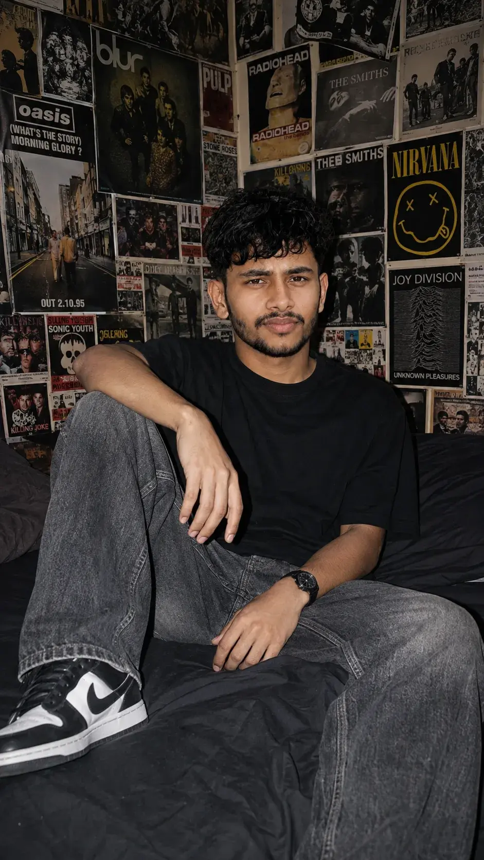Ultra-Realistic Moody Bedroom Portrait