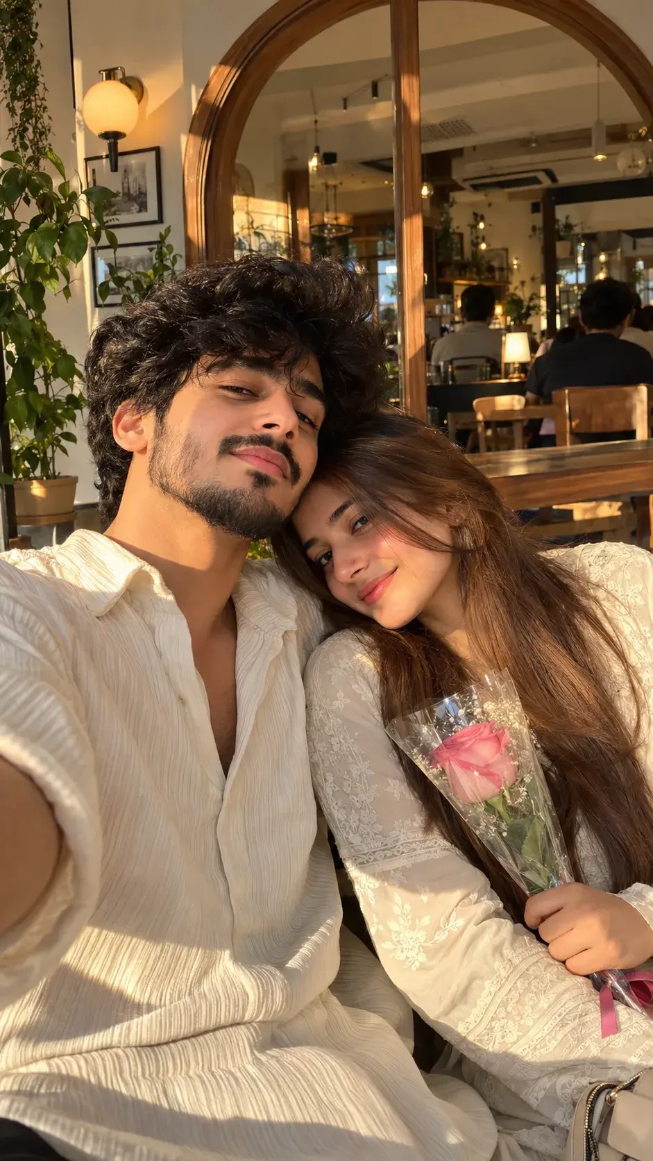 Ultra Realistic Romantic Couple Selfie Portrait