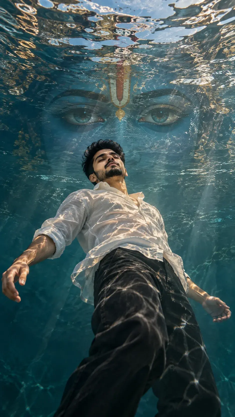 Underwater Krishna Frame Portrait