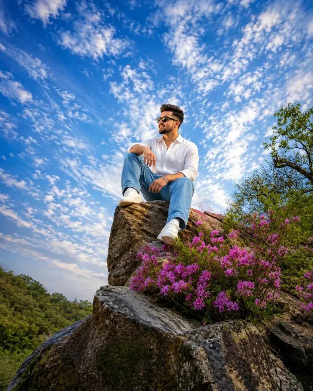 Upper-Angle Low-Angle Shot Of A Young Man