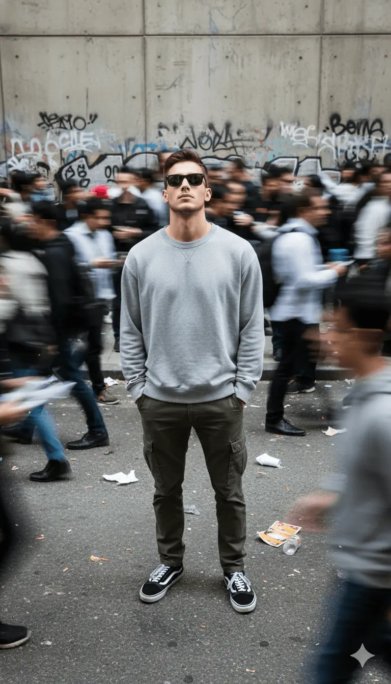 Urban Motion Blur Street Portrait AI Prompt