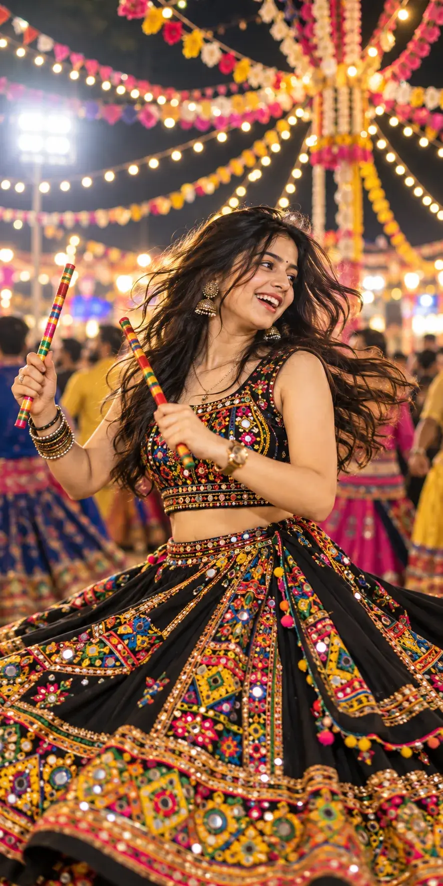 ✨ Vibrant Navratri Garba Night 2026 💃 | Stunning Chaniya Choli Outfit & Dandiya Dance Aesthetic