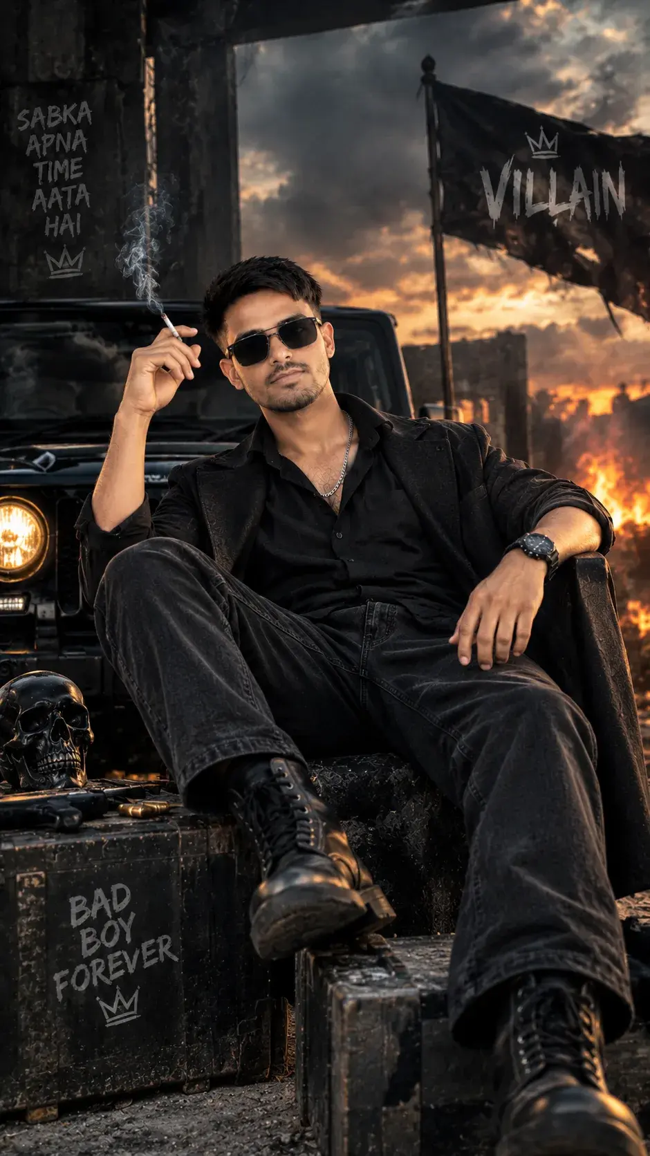 🖤 Villain Attitude 🔥 | Dark Gangster Hero Look 😎