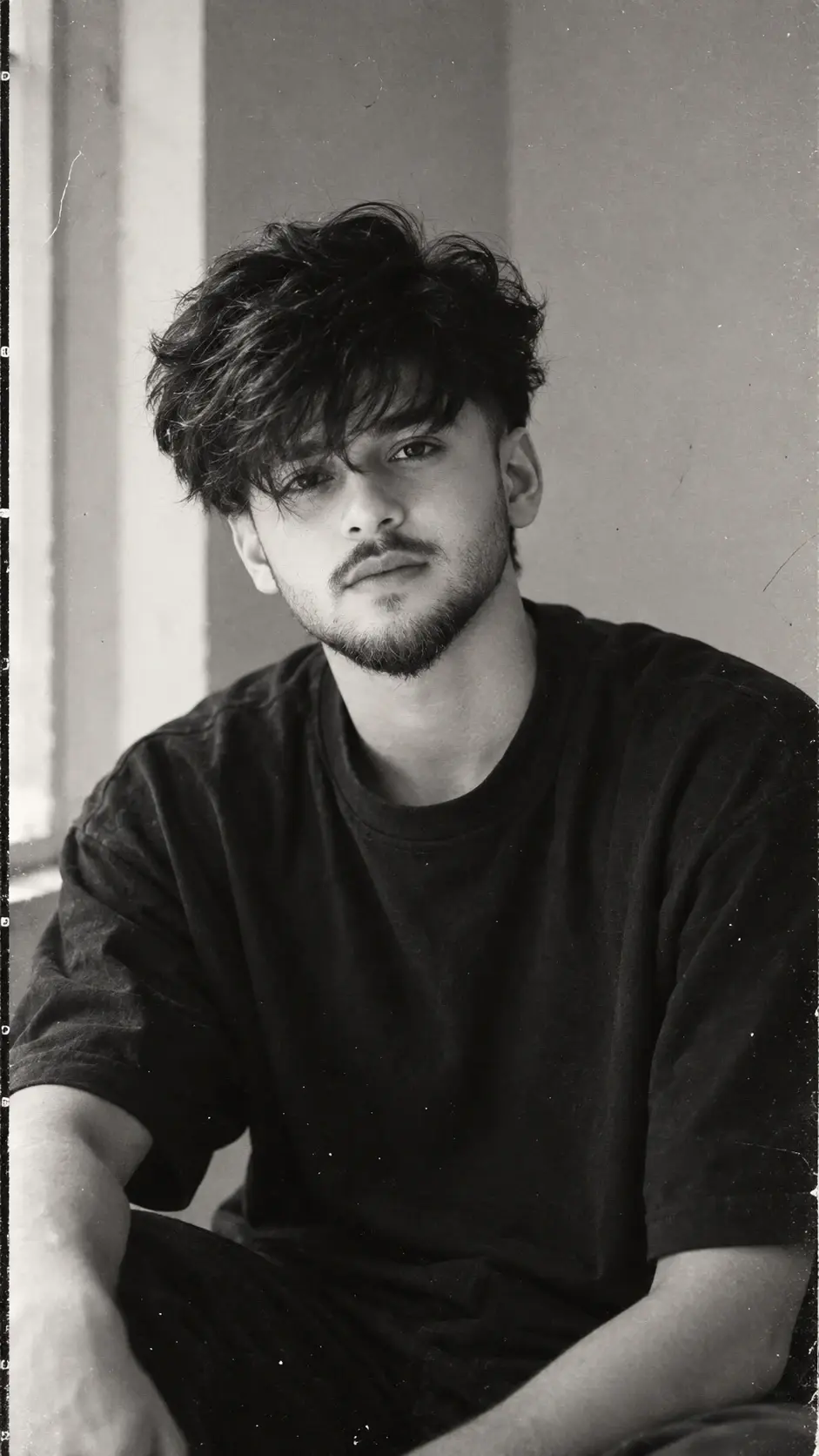 Vintage Monochrome Male Portrait AI Prompt