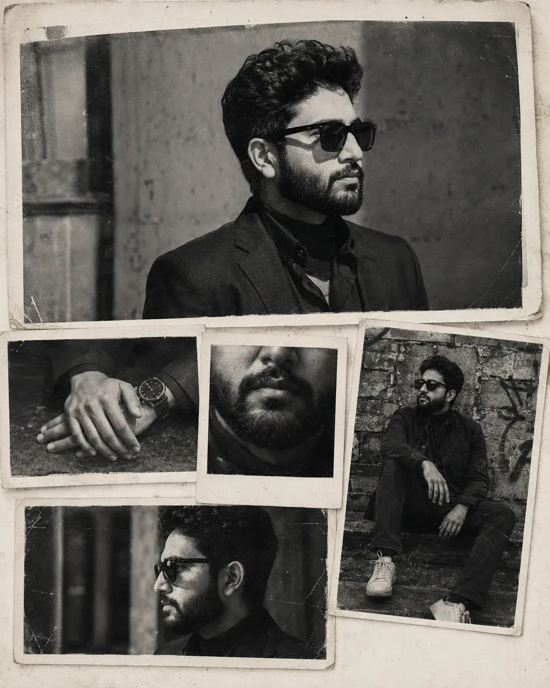 Vintage Monochrome Portrait Collage