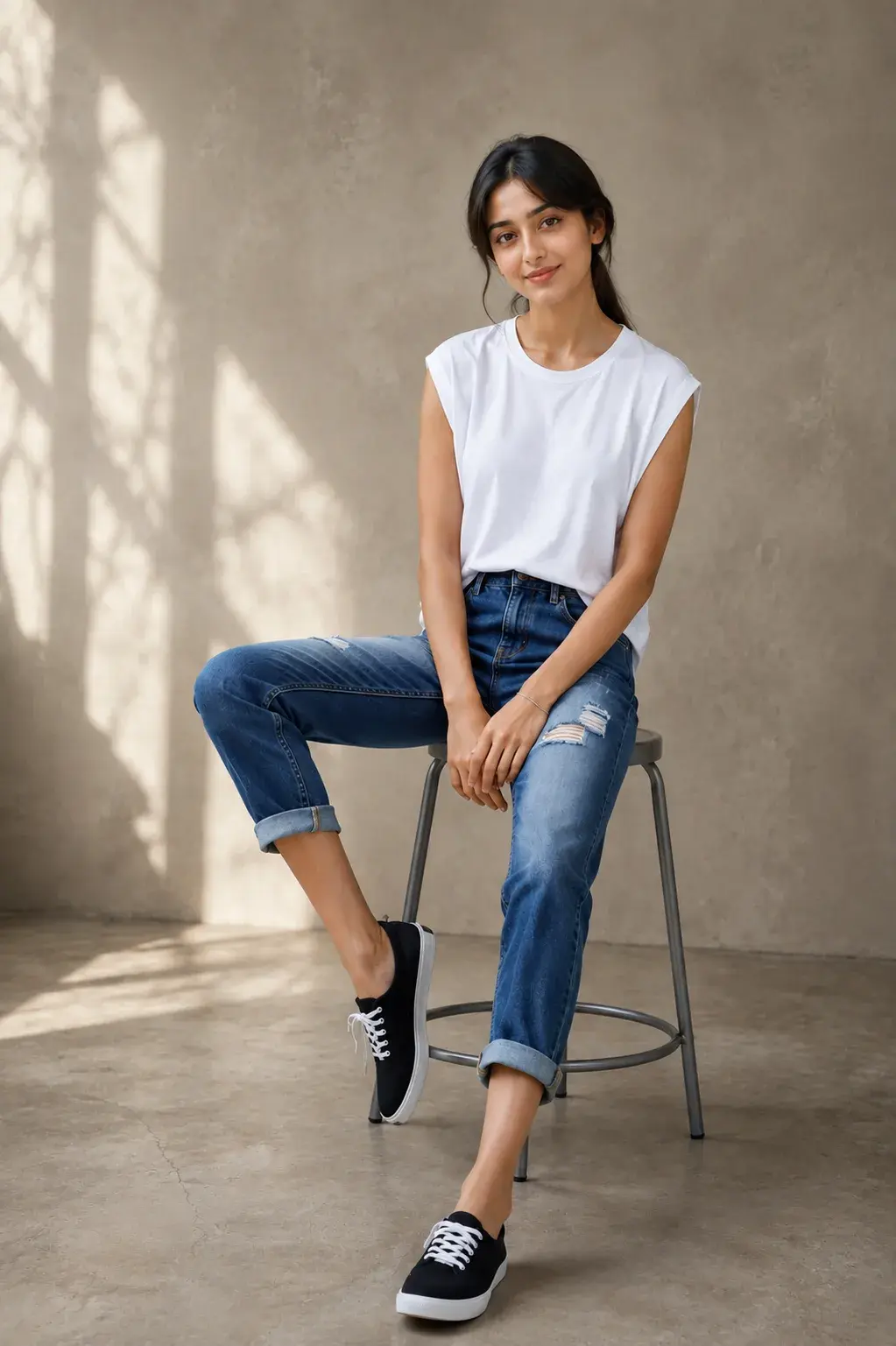 Warm Minimalist Fashion Portrait