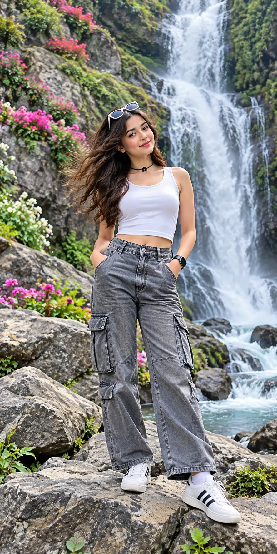 Waterfall Photoshoot Ideas | Girl Travel Aesthetic