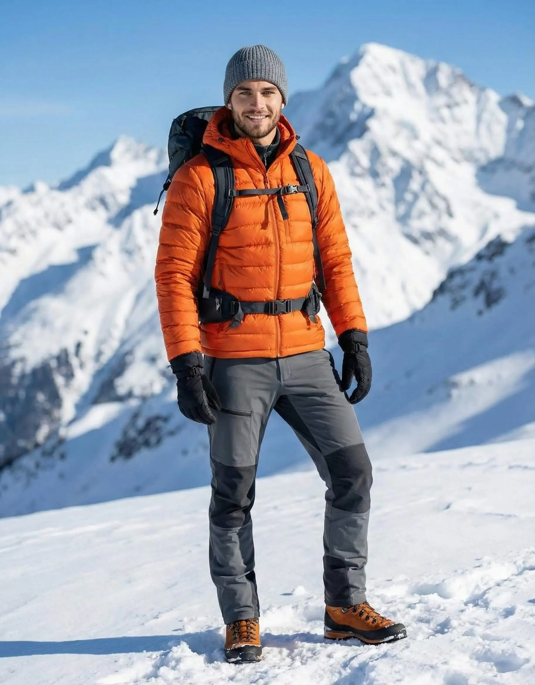 Winter Trekker In The Alps
