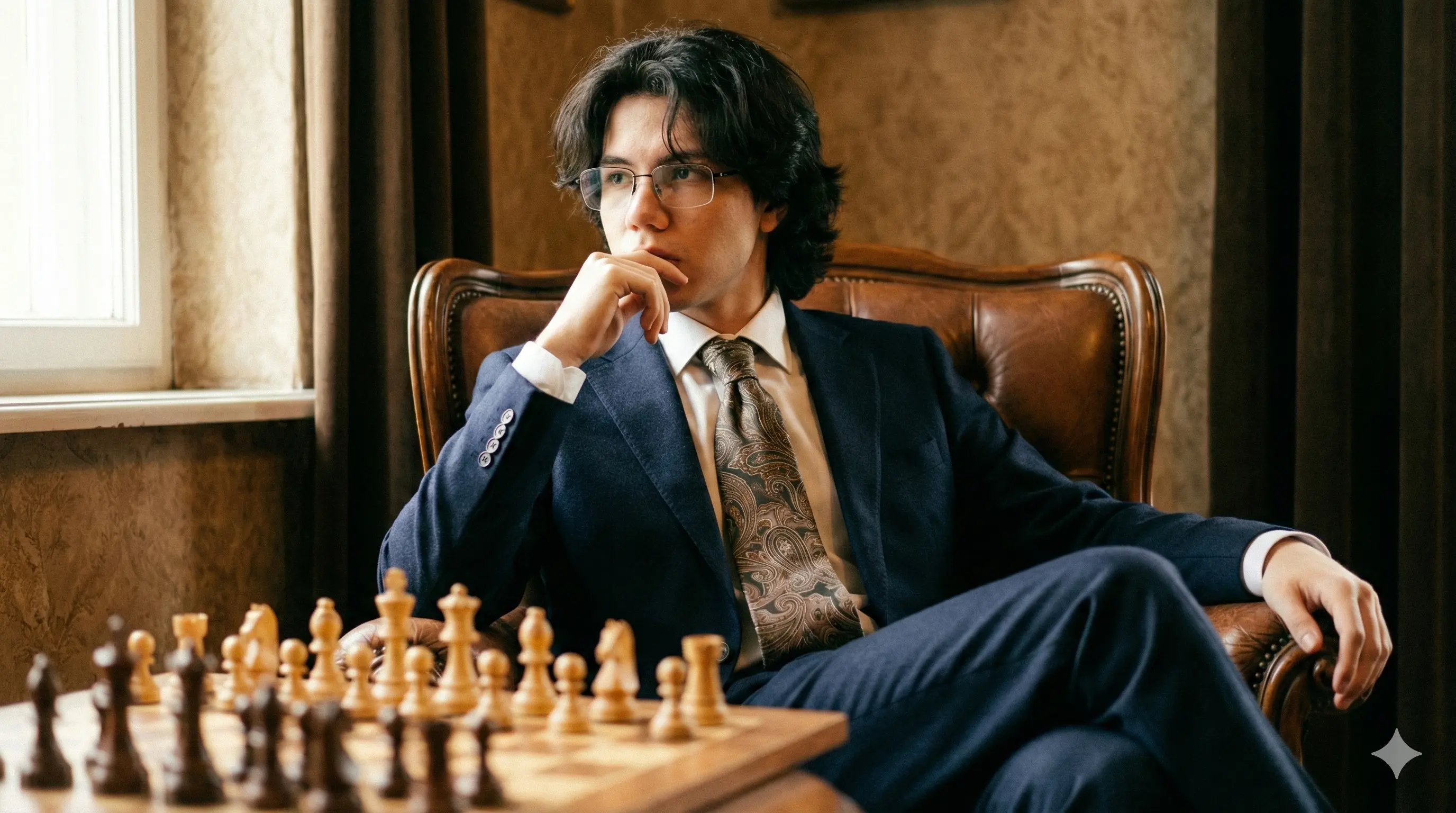 Young Elegant Chess Grandmaster